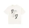 T-shirt di lusso di nuova moda firmata MM6 Giacca estiva in cotone T-shirt a maniche corte stampata con lettera d'amore in stile Magilla