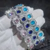 12 mm klastrowana bransoletka tenisowa lodowa cyrkon kubańskie link bransoletki biżuteria na jej urodziny 240226