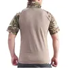 Men's T-Shirts Tactical T-shirt mens outdoor military T-shirt quick drying short sleeved shirt hiking hunting army combat mens breathable clothing J240228