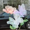 50cm Silk Yarn Artificial Butterfly Mariage Decor Wedding Party Outdoor Holiday Decoration Display Giant Gauze Fake Butterfly