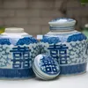 Bottles Blue And White Jars Antique Ceramic Ornaments Porcelain Tea Jar Small Old Articles Vase