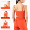 Outfit Effen Kleur Fiess Yoga Bh Strak Sportvest Dames Top Vrouwelijk ondergoed Sexy Bretels Blouses Gym Kleding Afneembare borstpad