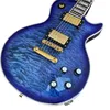 Nowy niebieski elektryczny gitarę kołdry klonowe Gold Hardware