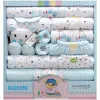 Sets 18 Piece Newborn Baby Girl Clothes Winter 100% Cotton Infant Suit Baby Boy Clothes Set Outfits Pants Baby Clothing Hat Bib Ropa
