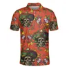 Polo da uomo Cino De Mayo Polo a maniche corte stampata in 3D per uomo Abbigliamento Cibo Taco Camicia con bottoni Divertente Teschio Risvolto Bambini Streetwear