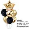 Nya nya Happy Decorations Gold Black Wine Bottle Star Foil Balloons New Year Eve Gifts Christmas Home Party Globos Noel