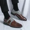 Buty zwykłe mokasyny skórzane kwadratowe palec u nogi burzyczkowy Wedding Oxford Plus Size 38-48