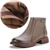 Autumn 877 2024 Boots Women's GKTINOO Shoes Genuine Leather Ankle Women Fashion Winter Non-slip Warm Low Heel Woman 540