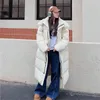 Trench da donna addensare inverno cotone imbottito lungo Parka coreano caldo con cappuccio Chaquetas abbigliamento da neve taglie forti 80 kg giacca da donna allentata