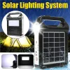 Solar portátil recarregável painel solar energia 6v sistema gerador de armazenamento carregador usb com lâmpada iluminação casa sistema energia solar