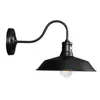 Wall Lamp Outdoor Barn Light Mount Exterior Gooseneck Satin Black Sconce Farmhouse Vintage Fixture