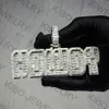 Kibo Bust Down Naam Brief Hip Hop Sieraden voor Mannen Iced Out Charm Vvs1 d Kleur Emerald Baguette Cut Moissanite hanger