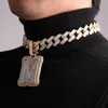 Collier avec lettres à bulles A ~ Z pour hommes, Baguette unique, pendentif glacé, Hip Hop Rock rappeur, bijoux 240220