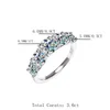 Anelli di design per donna Argento sterling 3CT 4CT Vvs Moissanite Pass Diamond Tester Love Daughter Nail Ring Girl Gift con scatola