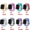 Bracelet de créateur pour montre 42mm 44mm, bracelet scintillant en silicone transparent pour iWatch 38mm 40mm, bracelet de montre confortable designerSW0PSW0P