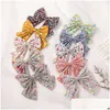 Hair Accessories New Children Cute Bow Ribbon Hairpin Hair Clip Kids Floral Barrettes Baby Girls Decoration Accessories Drop Delivery Dhv28