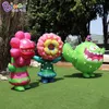 Toptan 4mh (13.2ft) Blower Yeni Tasarım Şişirilebilir Karikatür Çiçek Kostüm Oyuncakları Spor Enflasyon Tesisleri Parti Etkinliği Dekorasyonu için Monster Props