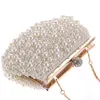 Avond Bruiloft Clutch Handtas Pareltas Jurk Diner Kleine Portemonnee Bruidsmeisje Wit 240223