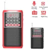 Spelare Portable FM Radio Mini Handheld -högtalare Digital Display Mp3 Spelare Uppladdningsbar utomhushögtalare Support TF Card USB AUX