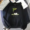 Kvinnors hoodies mops hund fallna löv tröjor kvinnor mode söt/kawaii tryckt höst vinter fleece topps svettkläder parkläder