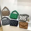 Sacos de noite Verde Designer Puff Bolsa de Ombro Mulheres Casual Espaço Bale Down Pena Acolchoada Messager Algodão Crossbody Summer313O