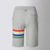 Szorty męskie Wysokiej jakości spodnie Pure Cotton Classic Stripe Unisex Korean Fashion Summer Fairble Plaży