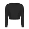 Lu Womens Long sleeve tops Round neck Sports Shirt Soft Comfortable Yoga Tops Short Loose tops Athletic Running Workout Breathable Clothing Daily wear A-193