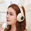 Headphones B39 Bluetooth 5.0 Wireless Headphones Cute Cat Ears HIFI Stereo Foldable Earphone with P4/T7 Adapter for Women Gifts Earbuds