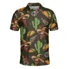 Herenpolo's Cino De Mayo 3D-bedrukte poloshirts met korte mouwen voor herenkleding Voedsel Taco Button Shirt Grappige schedel revers Kinderen streetwear