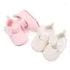 Primi camminatori Bambina Fiocco Nodo Mes Fiore Scarpe da principessa Neonato Bambino Piccolo che cammina Bianco Rosa all'aperto