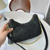 Kadın yaz saman çantaları naylon omuz çantaları plaj çanta zinciri cüzdanlar tasarımcı crossbody bagetes bayan küçük kılıf tatil