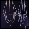 Overige Trendy Eenvoudige Kwastje Hoofddeksel Ketting Bruids Voorhoofd Haaraccessoires Kristallen Hoofd Hoofdband Sieraden Indiaas 221008 Drop Delivery Dh7O3