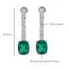 Dangle Earrings TBCYD Emerald Diamond Drop For Women 925 Sterling Silver Ruby Long Tassel Ear Stud Party Fine Jewelry Wholesale