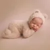 Setler Yenidoğan Fotoğrafçılık Props kıyafeti bebek romper şapkası set bebekler fotoğraf çekim Beanies Cap Bodysuit Giyim