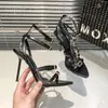 Kobiety Sandals Designer Opyum High Heels Open Slingback Buty palce szpilka pięta klasyczne metalowe litery sandałowe modne buty Stylist Buty Rozmiar 35-40