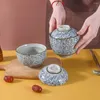 Conjuntos de louças Cerâmica Stew Pot Sopa Tigelas com Tampas Lidded Ovo Cozido Asiático Recipientes Japoneses Cobertos