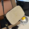 2024 Luxury Raffias Weave Tassel Lou Camera Designer Bag Men Cross Body Sling Shoulder Bag Clutch Womens Envelope Purse Woven Leather Pochette Bag Gold Chain Handbag