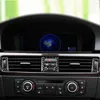 BMW E90 E92 E93 Accessory 5PCS Car Auto Carbon Fiberステッカーセントラルエアベントアウトレットトリムのインテリアアクセサリ