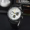 High-end men's watch Quartz movement Luxury six-pin running second chronograph Casual sports watch designed with rubber and stainless steel strap