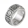 Cluster Ringe Echt Verkauft S925 Silber Retro Punk Hip-Hop Schädel Mann Ring Offene Graffiti Trendy Schmuck Urlaub Geschenk