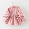 Fashion Baby Trench Coat Cotton Autumn Spring Girl Clothes Kids Jackets for Girls Coats Infant Outerwears Clothing 240220