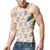 Мужские майки, мужской пасхальный жилет, праздничная повседневная приталенная верхняя рубашка с 3D-принтом яйца и коротким рукавом, футболка