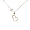 Дизайнерское ожерелье Qeelin Qilin Gourd, среднее полое ожерелье для женщин, покрытое 18-каратным розовым золотом, белым золотом, подвеска с камнем Mosang, женский интернет, красный искусственный бриллиант