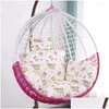 Cushion/Decorative Pillow Solid Color/Floral Hanging Swing Egg Chair Er Case No Filling Garden Basket Drop Delivery Home Textiles Dhpky