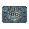 Mattor liv i Lotus Mandala Front Entrance Doormat Sacred Geometry Meditation Anti-halk Badrumsmatta rummet golv