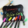 Pens 8pcs/set Led Writing Board Erasable Marker Highlighter Fluorescent Marker Liquid Chalk Blackboard Painting Pen for Glass Window