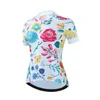 Set da corsa Maglie da ciclismo La tendenza da donna è fiori semplici e di colore chiaro