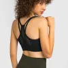 Outfit ABS LOLI Mesh Racerback Padded Sports Bras för kvinnor Högt stöd Wirefree Workout Running Yoga Bra