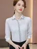 Bluzki damskie Formalne koszule kobiety Kobiece biurowe panie 2 -częściowe spódnica i topy