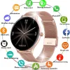 Watches 2021 Ny Full Circle Touch Screen Women Smart Watch Luxury Steel Watch Band Fashion Smartwatch Sport Activity Tracker för Xiaomi